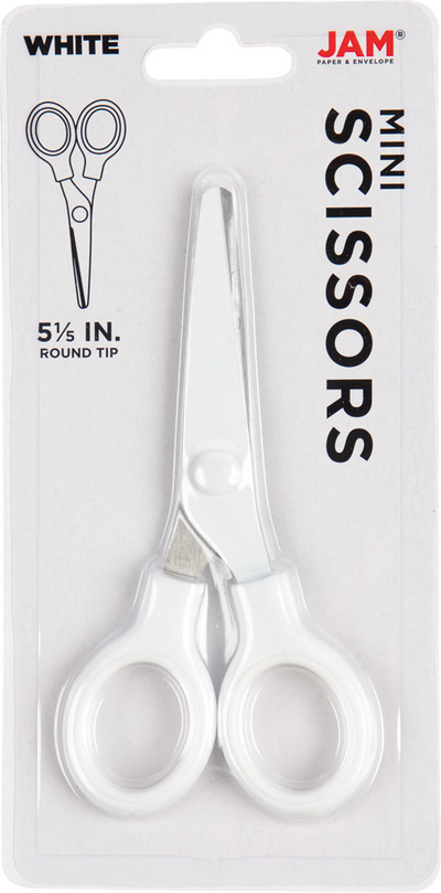 White Mini Soft Grip Scissors