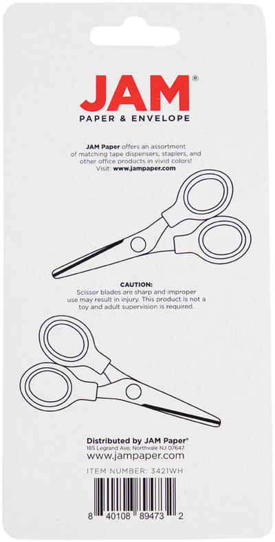 White Mini Soft Grip Scissors