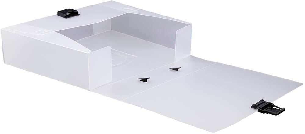 Clear 12 3/4 x 9 1/2 x 3 Plastic Carry Cases with Buckle