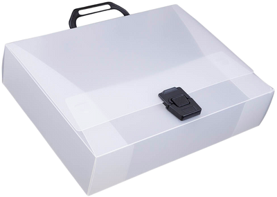 Clear 12 3/4 x 9 1/2 x 3 Plastic Carry Cases with Buckle