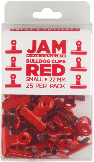 Red Small 22mm Bulldog Clips - 25 Pack