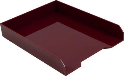 Burgundy Letter Paper Tray Desk Organizer