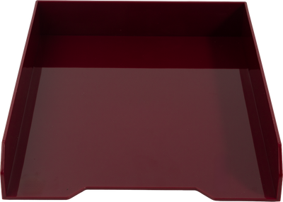 Burgundy Letter Paper Tray Desk Organizer