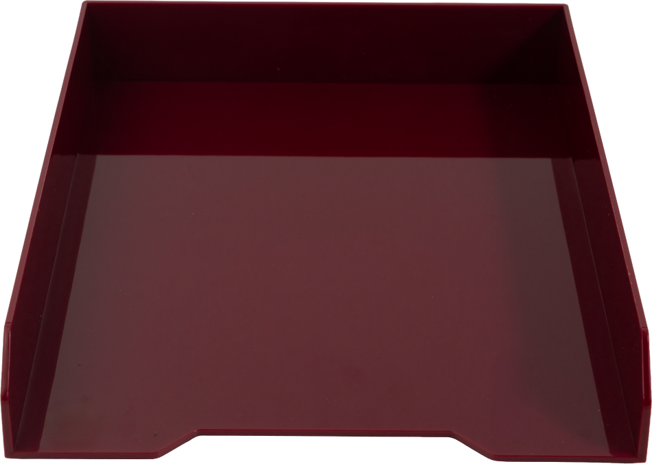 Burgundy Letter Paper Tray Desk Organizer