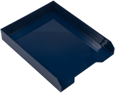 Navy Letter Paper Tray Desk Organizer
