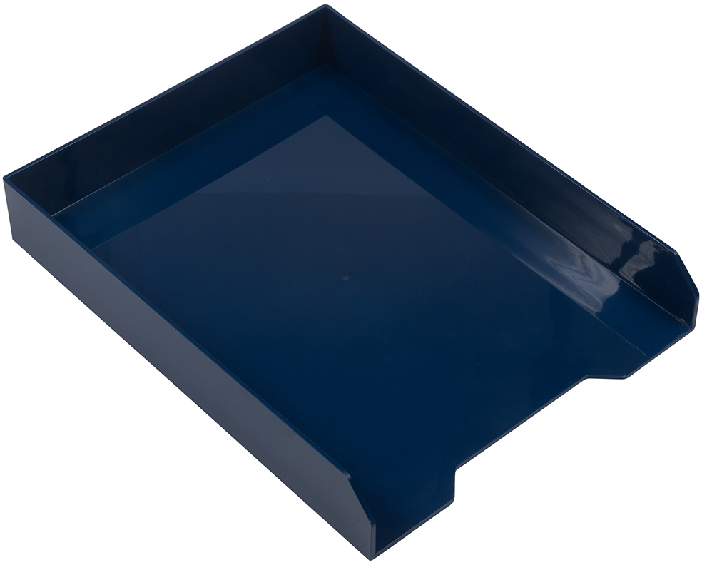 Navy Letter Paper Tray Desk Organizer