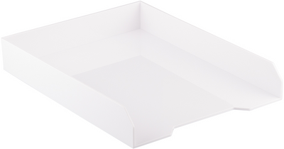 White Letter Paper Tray Desk Organizer