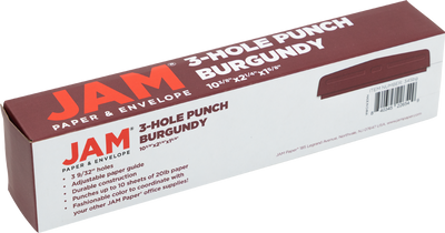 Burgundy Standard 3 Hole Punch - 10 Sheet Capacity