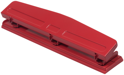 Red Standard 3 Hole Punch - 10 Sheet Capacity