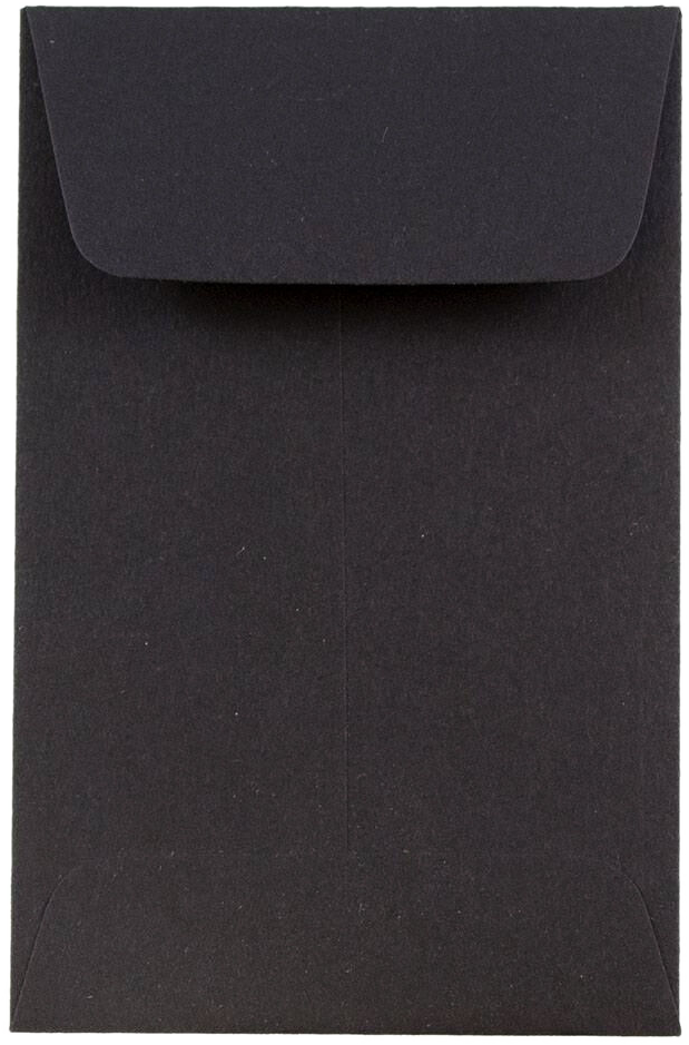 Smooth Midnight Black 32lb #1 Coin Envelopes (2 1/4 x 3 1/2)