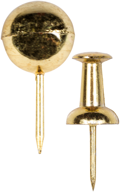 Gold Round & Standard Pushpins - 2 Packs of 100
