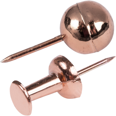 Rose Gold Round & Standard Pushpins - 2 Packs of 100