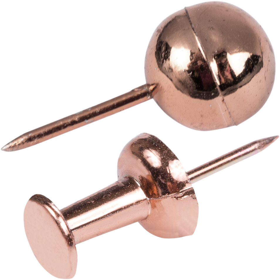 Rose Gold Round & Standard Pushpins - 2 Packs of 100