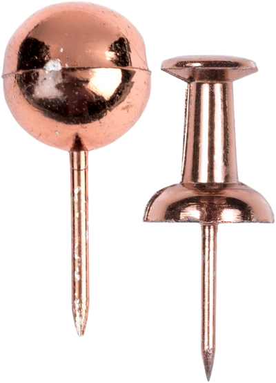 Rose Gold Round & Standard Pushpins - 2 Packs of 100