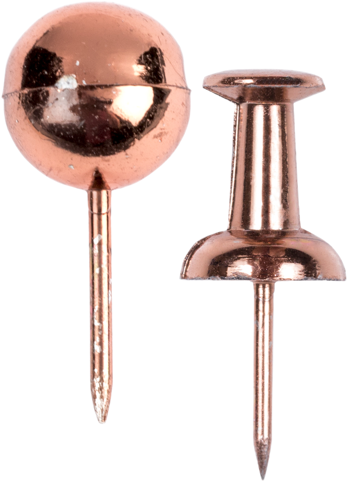 Rose Gold Round & Standard Pushpins - 2 Packs of 100