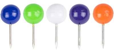 Assorted Round Pushpins - 500 Pack