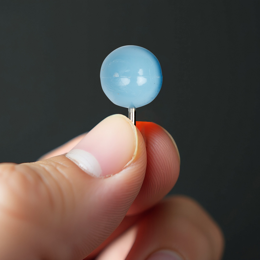 Baby Blue Round Pushpins - 100 Pack