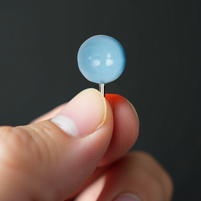 Baby Blue Round Pushpins - 100 Pack