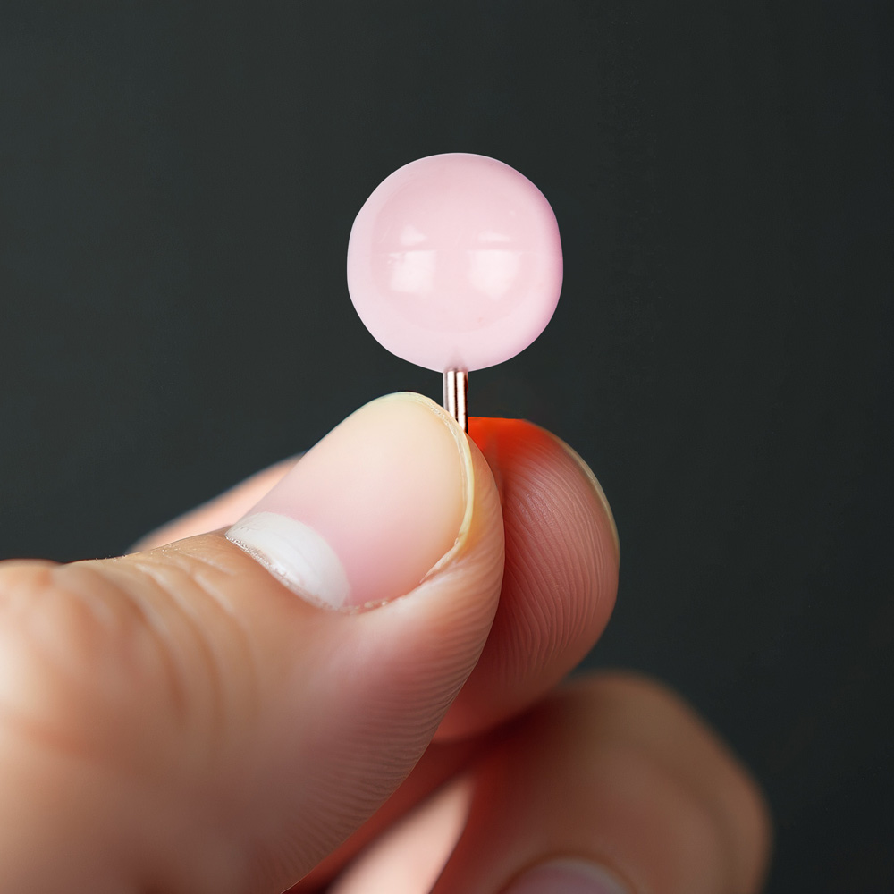Baby Pink Round Pushpins - 100 Pack