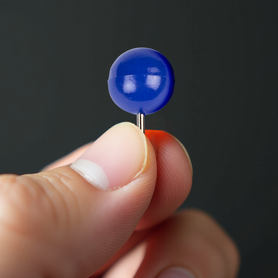 Blue Round Pushpins - 100 Pack