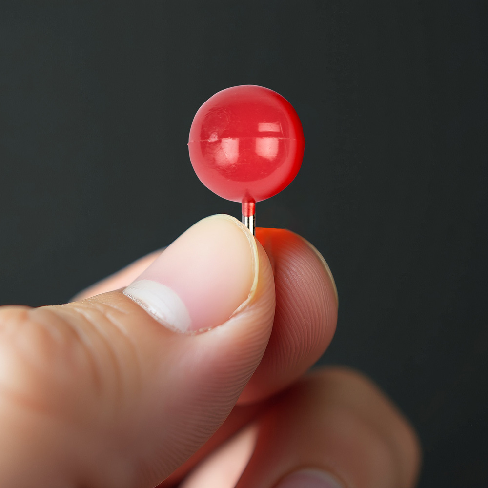 Red Round Pushpins - 100 Pack