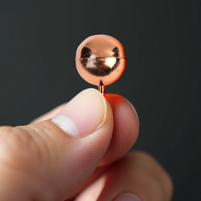 Rose Gold Round Pushpins - 100 Pack