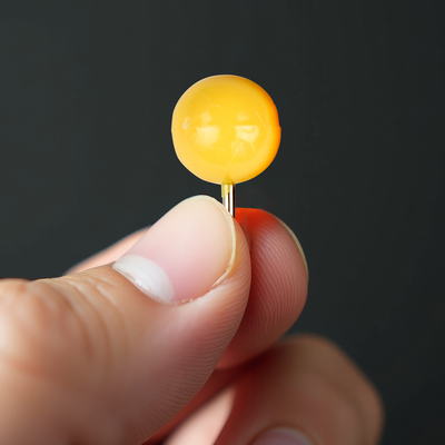 Yellow Round Pushpins - 100 Pack