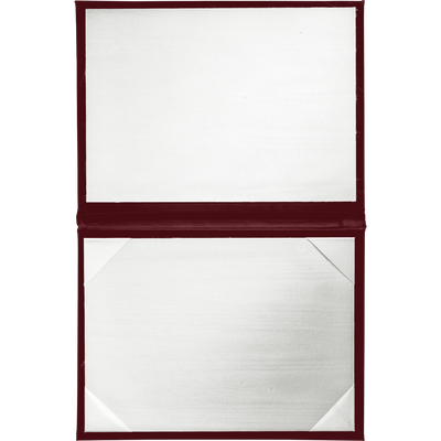 11 1/2 x 14 1/2 Landscape Padded Diploma Covers (Holds 11 x 14 Document) - Maroon