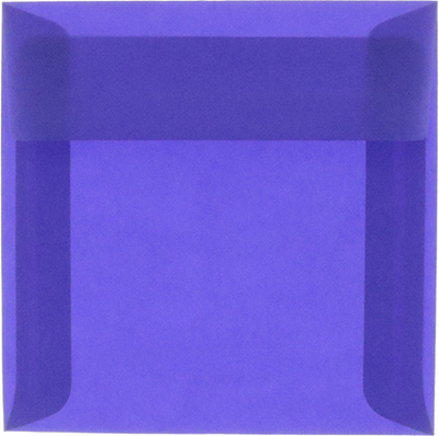Primary Blue Translucent 30lb 6 1/2 x 6 1/2 Square Envelopes