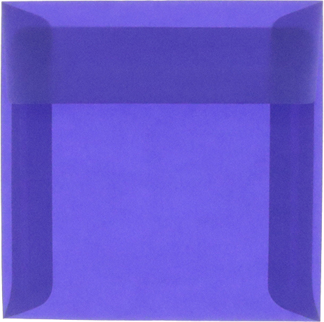 Primary Blue Translucent 30lb 6 1/2 x 6 1/2 Square Envelopes