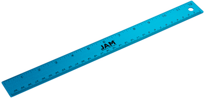 Blue Metallic 12 Inch Aluminum Ruler
