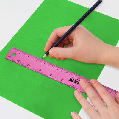 Fuchsia Metallic 12 Inch Aluminum Ruler