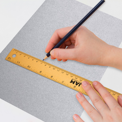 Gold Metallic 12 Inch Aluminum Ruler