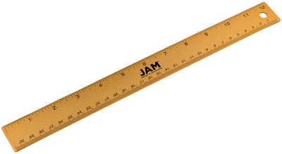 Gold Metallic 12 Inch Aluminum Ruler