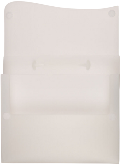 Clear 12 x 9 1/2 x 2 Plastic Portfolios with Hook and Loop