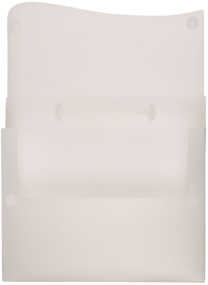 Clear 12 x 9 1/2 x 2 Plastic Portfolios with Hook and Loop