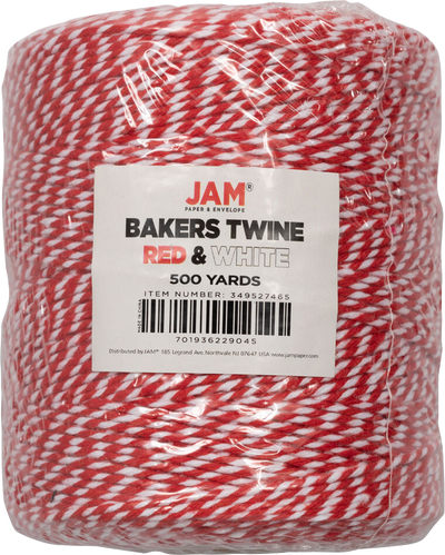 Red and White 500 Yards Bakers Twine Ribbon