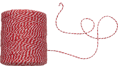 Red and White 500 Yards Bakers Twine Ribbon