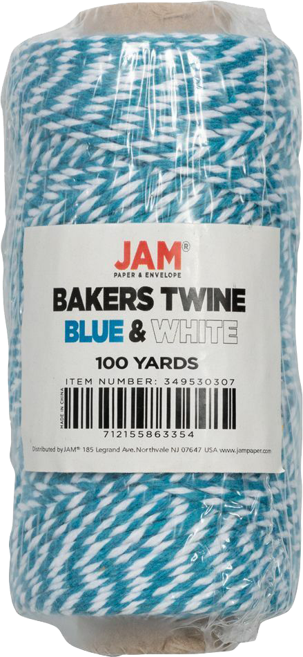 Blue and White 100 Yards Bakers Twine Ribbon