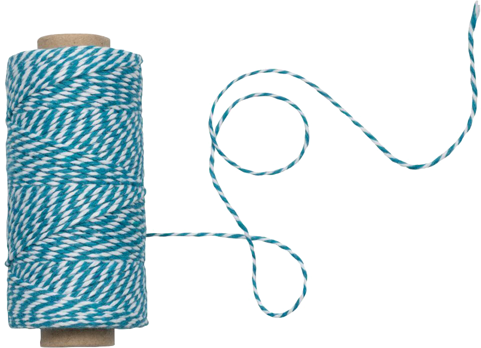 Blue and White 100 Yards Bakers Twine Ribbon