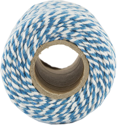 Blue and White 100 Yards Bakers Twine Ribbon