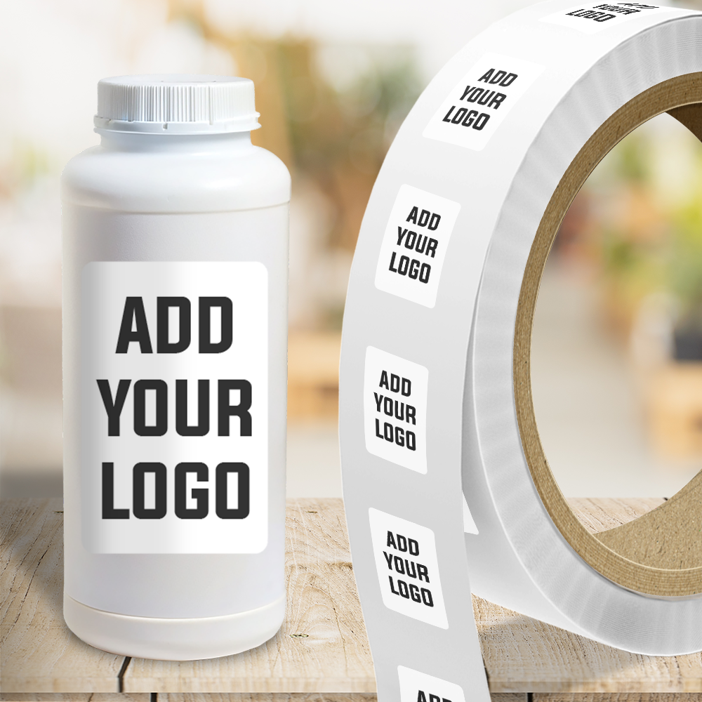 White Glossy 3 x 5 Inch Roll of Rectangle Labels