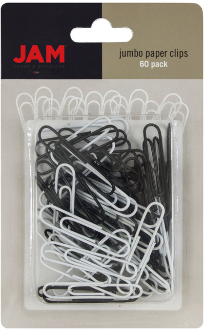 Black & White Jumbo Paperclips