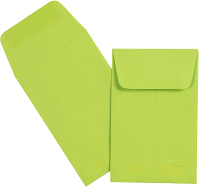 Wasabi Lime Green 32lb #1 Coin Envelopes (2 1/4 x 3 1/2)