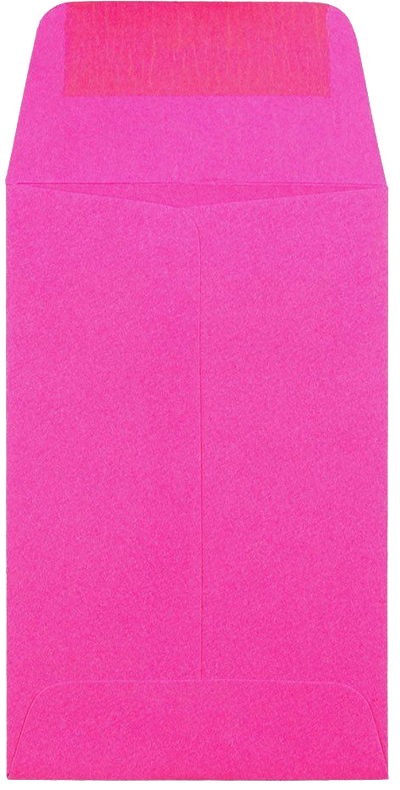 Fuchsia Pink Magenta 32lb #1 Coin Envelopes (2 1/4 x 3 1/2)