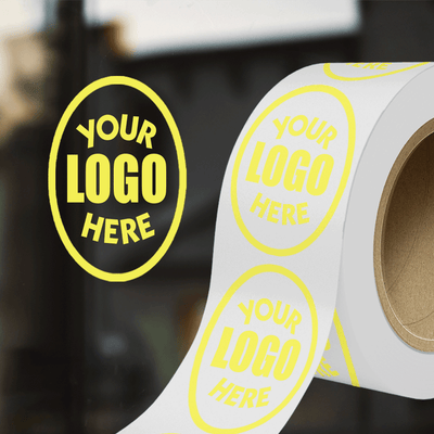 Clear 2 x 3 Inch Roll of Oval Labels - Tear Resistant with High Gloss Film Layer