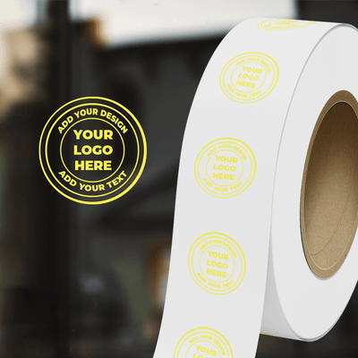 Clear 2 Inch Roll of Circular Round Labels - Tear Resistant with High Gloss Film Layer