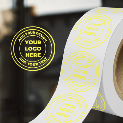 Clear 3 Inch Roll of Circular Round Labels - Tear Resistant with High Gloss Film Layer