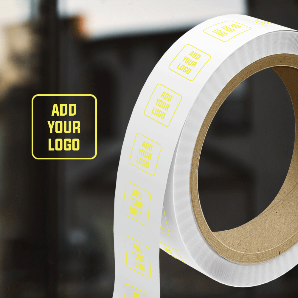 Clear 3/4 x 1 3/4 Inch Roll of Rectangle Labels - Tear Resistant with High Gloss Film Layer