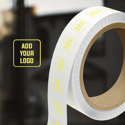 Clear 3/4 x 1 3/4 Inch Roll of Rectangle Labels - Tear Resistant with High Gloss Film Layer